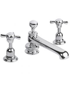 Avebury 3 Hole Basin Mixer - Cross head