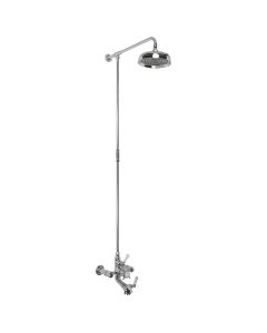 埃夫Wall Mounted Bath Mixer and Overhead Shower with Fixed Riser