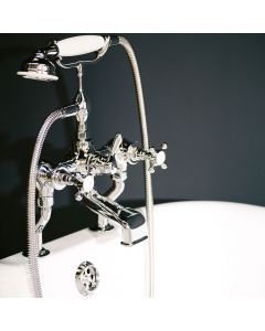 埃夫Wall Mounted Bath Mixer and Overhead Shower with Fixed Riser