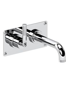 Haus Modernist Single Lever Wall Mounted Basin Mixer - Left Hand