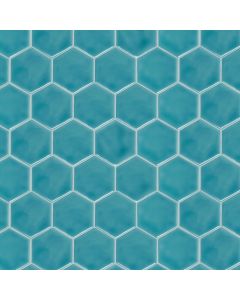 Onda Hexagon Aquamarine 28cm x 32cm x 0.9cm